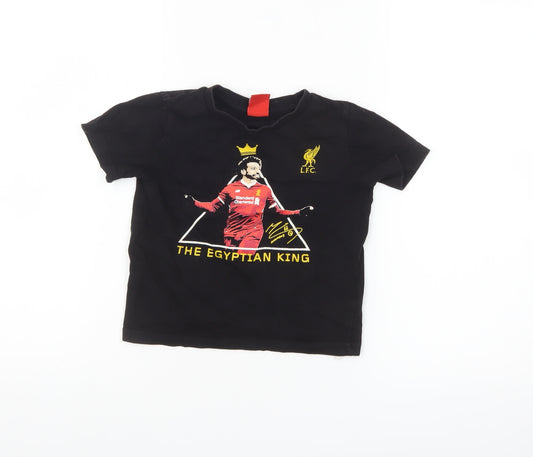 LFC Boys Black 5-6 Years Graphic Football T-Shirt The Egyptian King