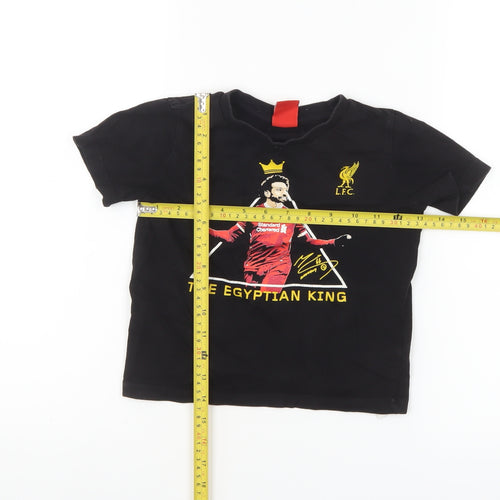 LFC Boys Black 5-6 Years Graphic Football T-Shirt The Egyptian King