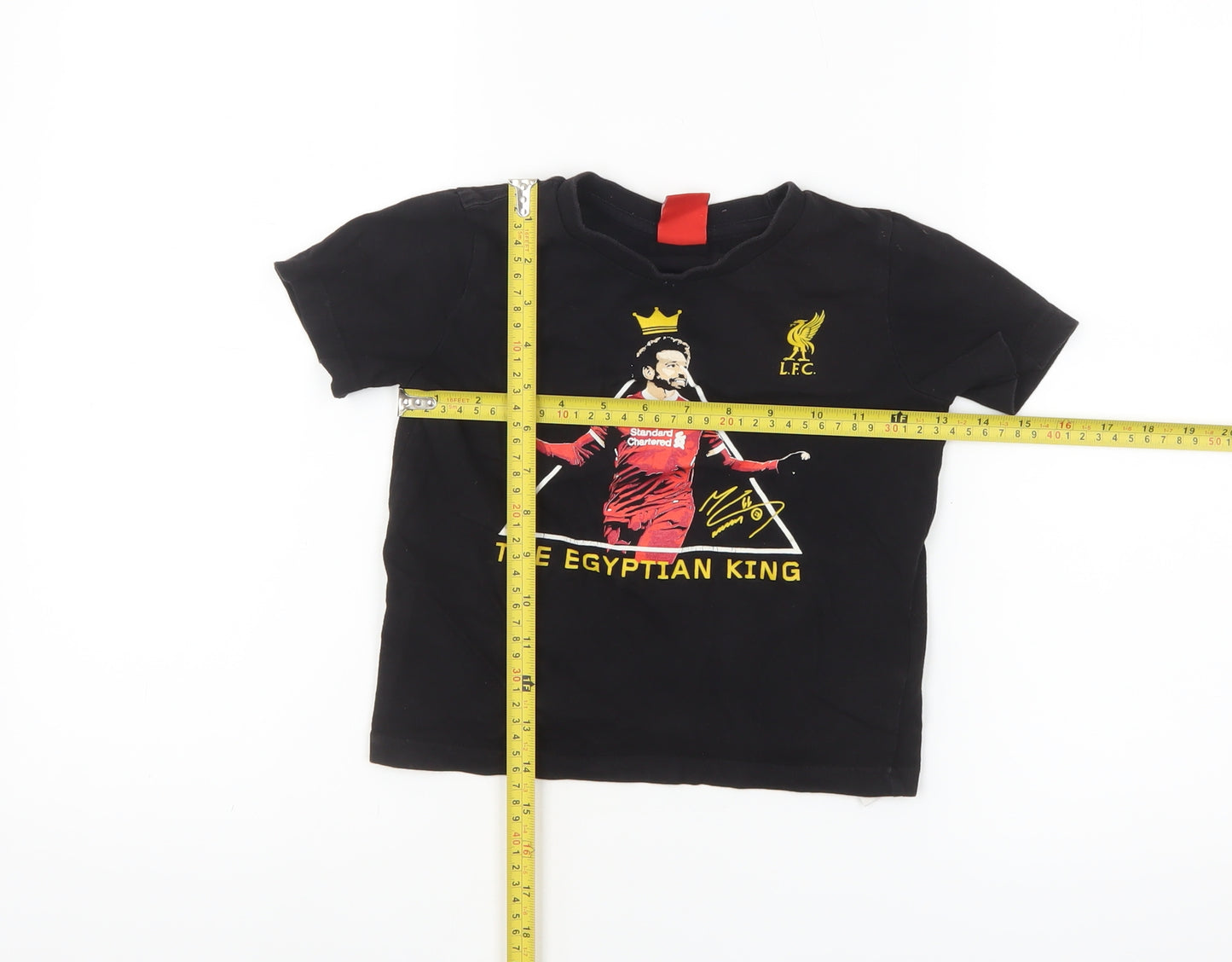 LFC Boys Black 5-6 Years Graphic Football T-Shirt The Egyptian King