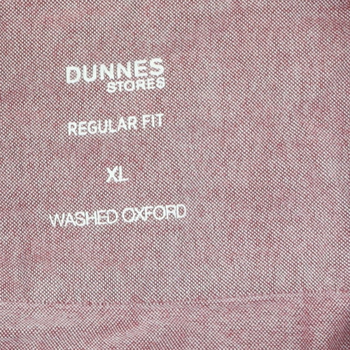 Dunnes Stores Men’s Red Regular Fit Oxford Button-Down Shirt XL