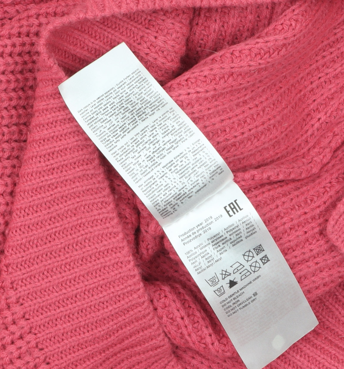 Vero Moda Womens Pink Mock Neck Chunky Knit Jumper Size S