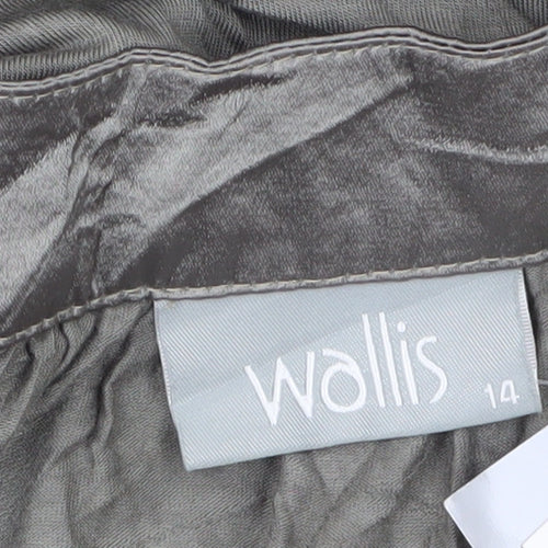 Wallis Women’s Grey Sleeveless Tunic Blouse Size 14 Viscose Blend