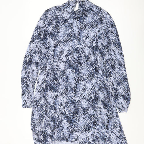 Marks and Spencer Women Grey Animal Print Shift Dress Size 18 Long Sleeve