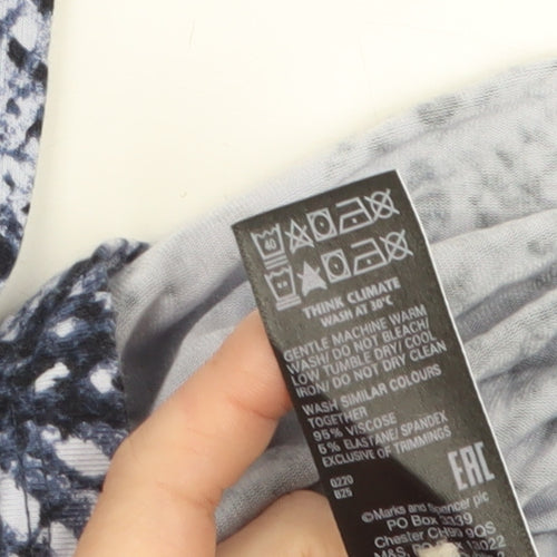 Marks and Spencer Women Grey Animal Print Shift Dress Size 18 Long Sleeve