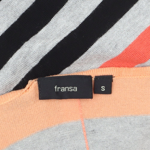 Fransa Women's Multicoloured Striped V-Neck Cardigan Size S