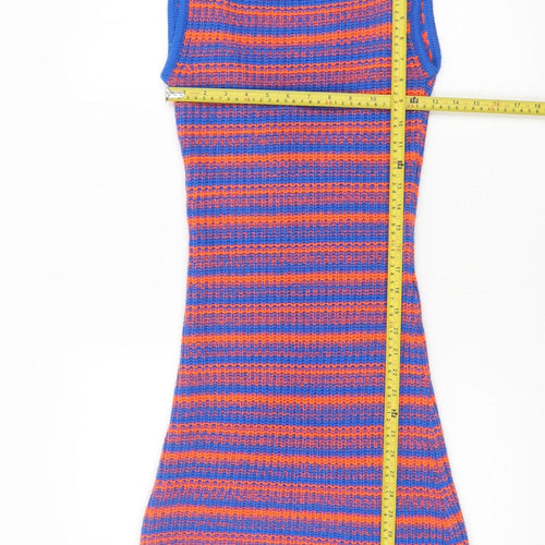Collusion Women’s Multicoloured Sleeveless Bodycon Knit Dress UK 4