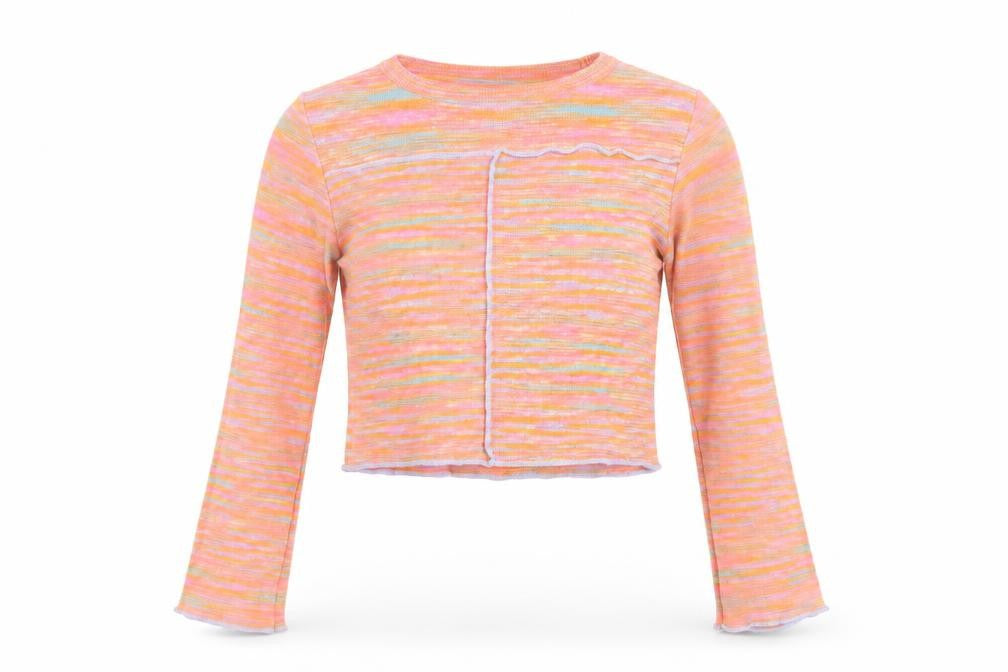 ASOS Design Women’s Multicoloured Striped Cropped Knit Top UK 12