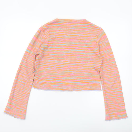 ASOS Design Women’s Multicoloured Striped Cropped Knit Top UK 12