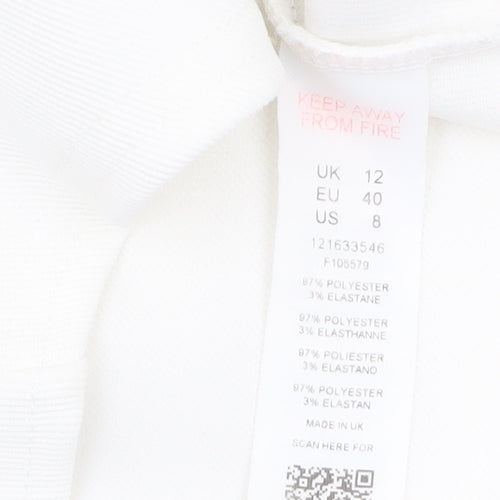 Collusion Women's White Off Shoulder Cropped Blouse Size 12