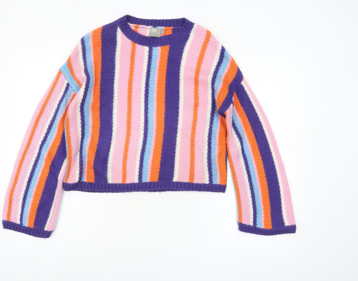 ASOS Women Multicoloured Stripe Knit Jumper Size 8