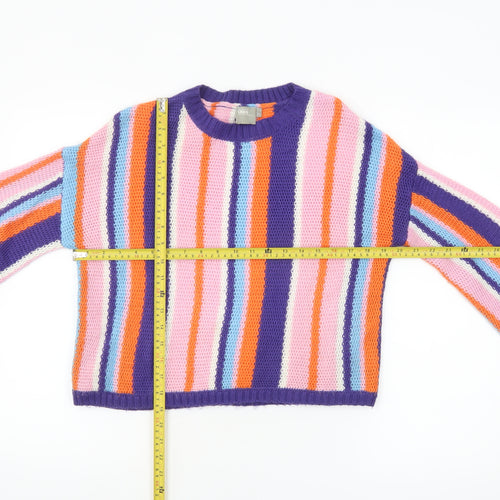 ASOS Women Multicoloured Stripe Knit Jumper Size 8
