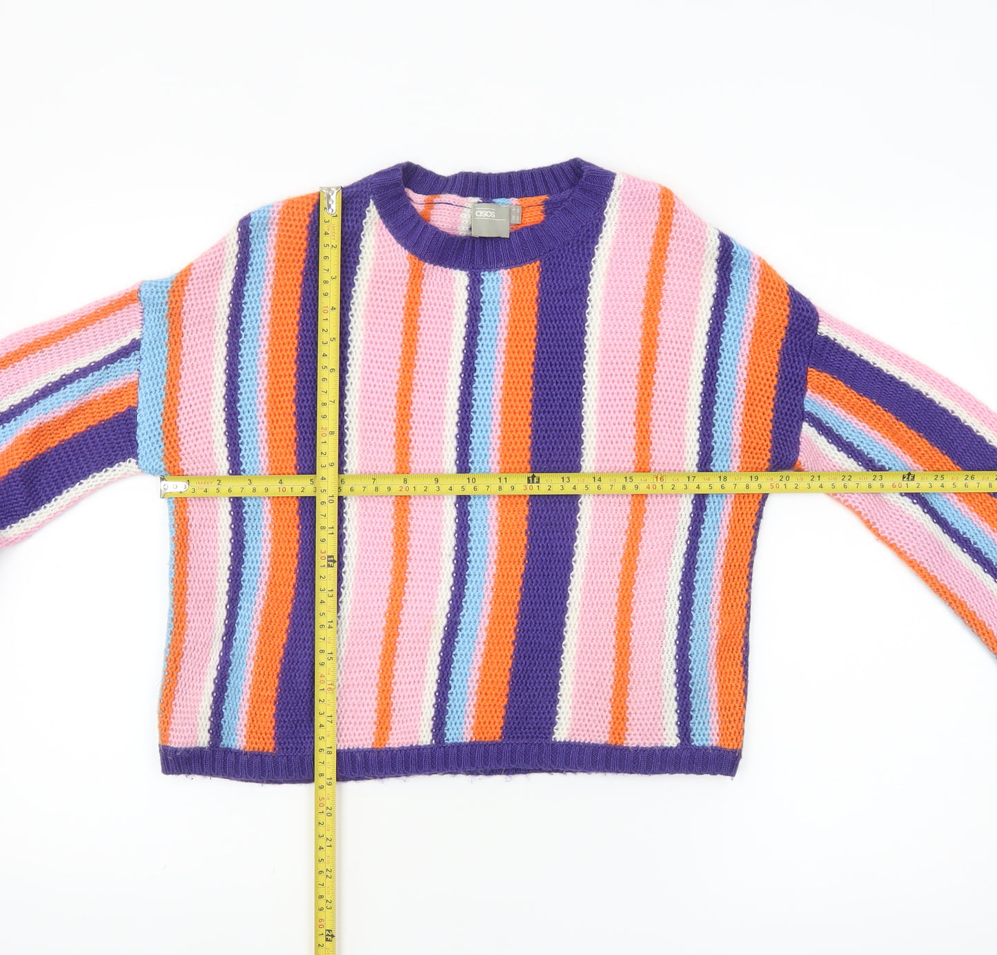 ASOS Women Multicoloured Stripe Knit Jumper Size 8