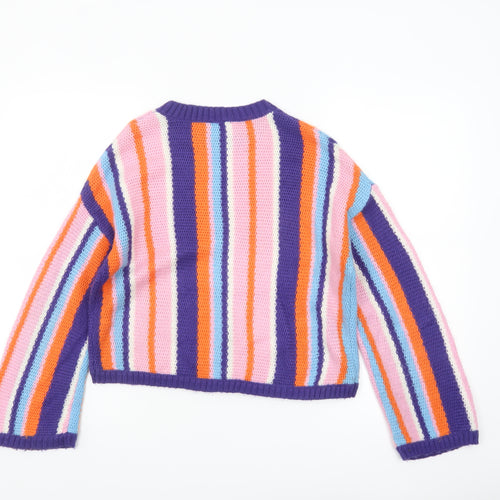 ASOS Women Multicoloured Stripe Knit Jumper Size 8