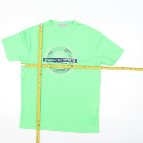 Bossini Sport Men's Green Polyester Crew Neck T-Shirt Size M