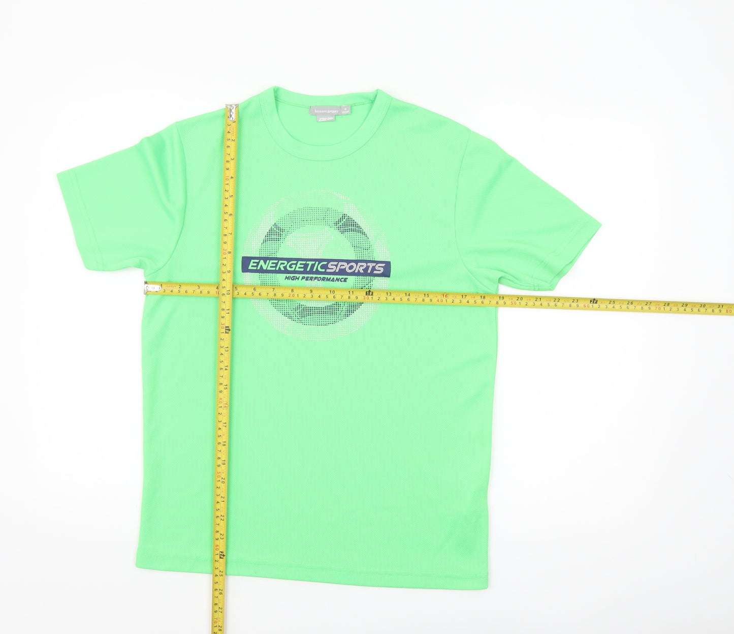 Bossini Sport Men's Green Polyester Crew Neck T-Shirt Size M