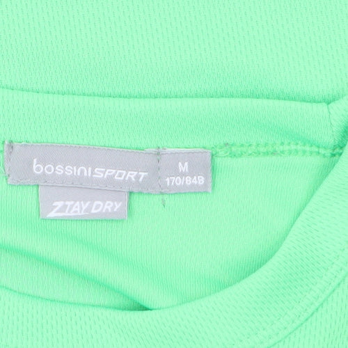 Bossini Sport Men's Green Polyester Crew Neck T-Shirt Size M