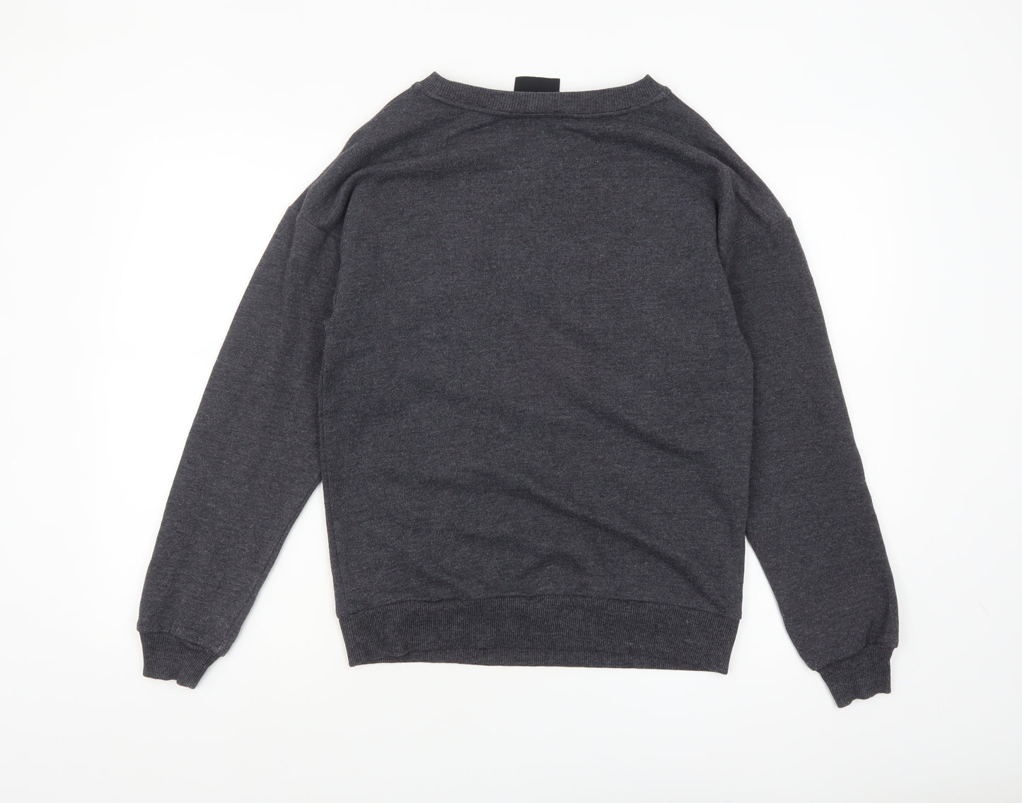 ASOS Women Grey Dragon Embroidered Pullover Sweatshirt Size 6