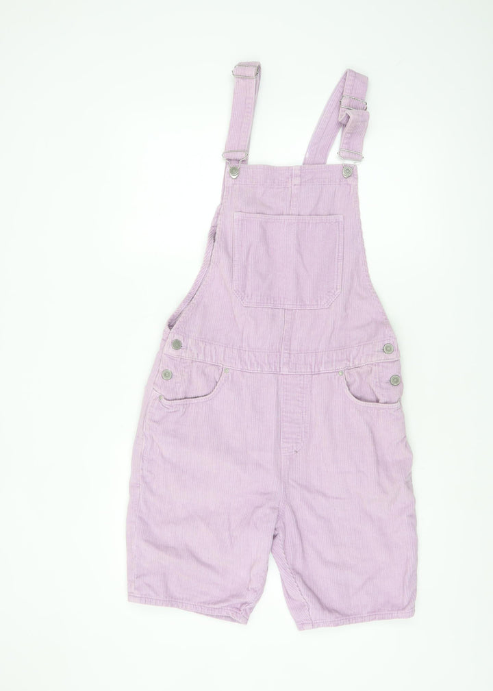 ASOS DESIGN Women Purple Corduroy Short Dungaree XS
