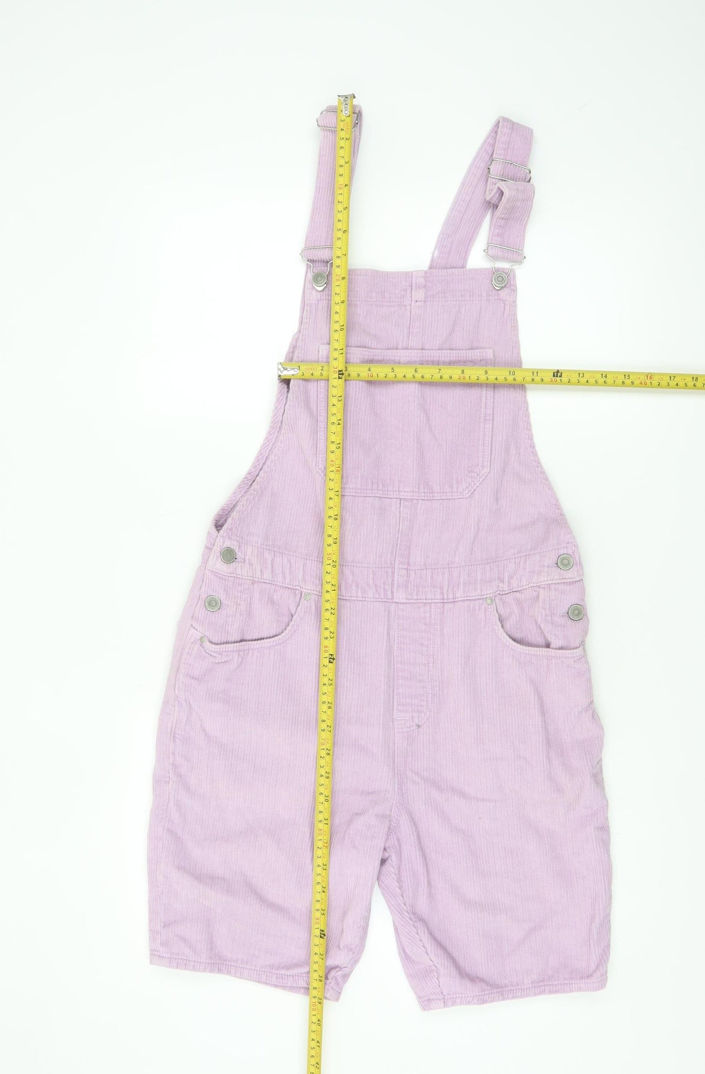 ASOS DESIGN Women Purple Corduroy Short Dungaree XS