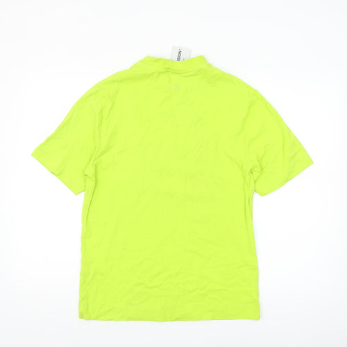 Collusion Womens Green 2XS Basic Cotton Crew Neck Short Sleeve T-Shirt