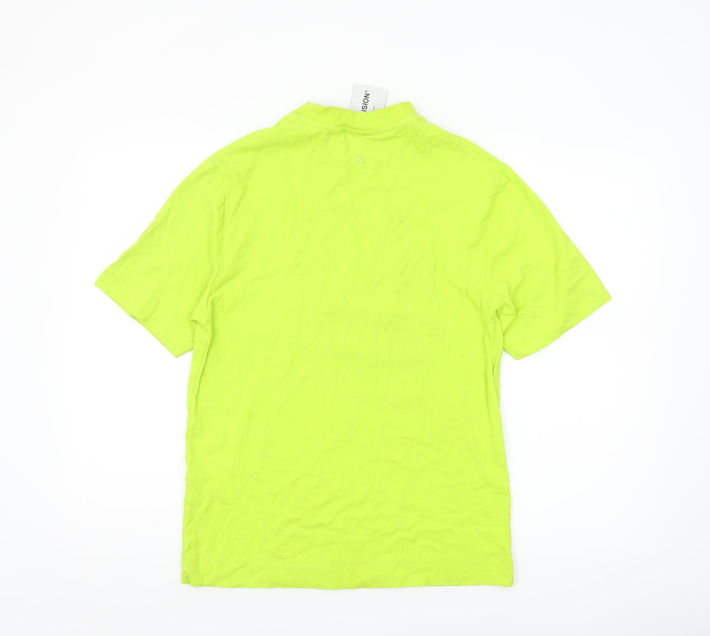 Collusion Womens Green 2XS Basic Cotton Crew Neck Short Sleeve T-Shirt
