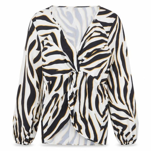 ASOS Women’s Multicoloured Animal Print Wrap Blouse UK 8