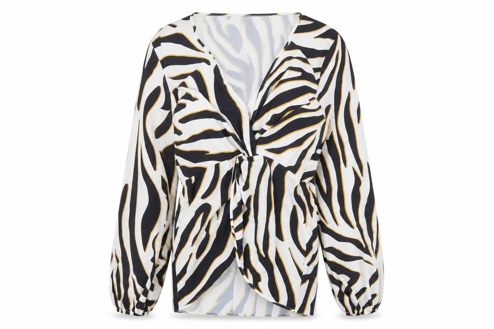ASOS Women’s Multicoloured Animal Print Wrap Blouse UK 8