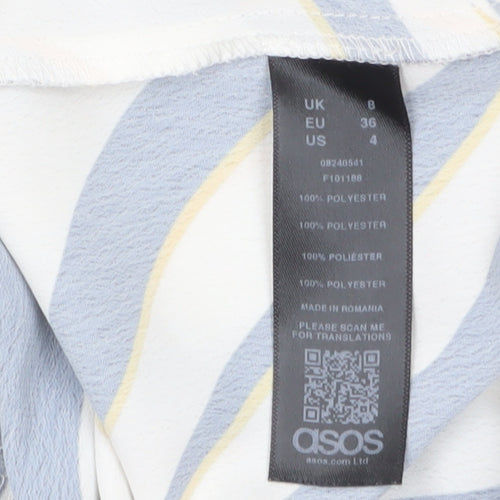 ASOS Women’s Multicoloured Animal Print Wrap Blouse UK 8