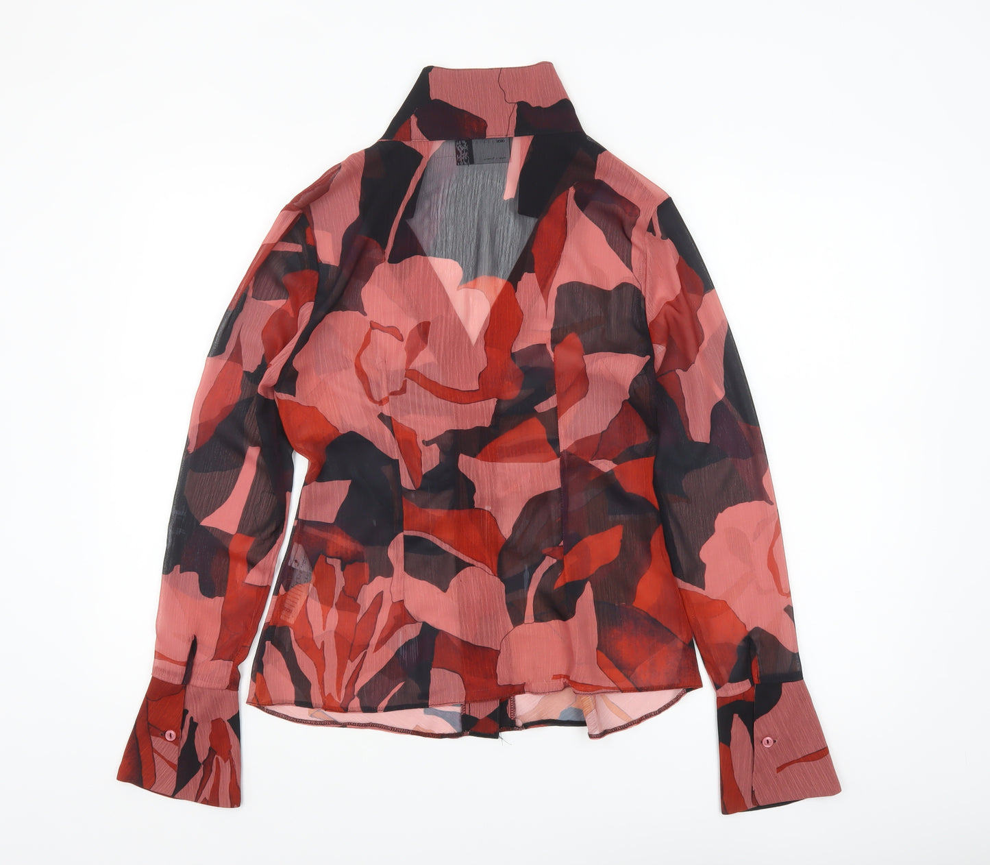 ASOS Women’s Multicoloured Floral V-Neck Chiffon Cardigan Size 10