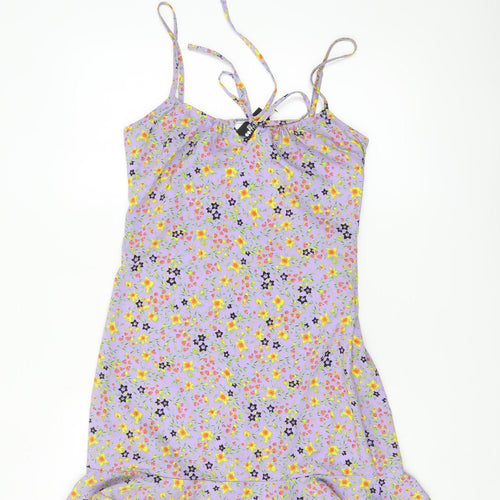 Collusion Women’s Purple Floral Slip Dress Size 8
