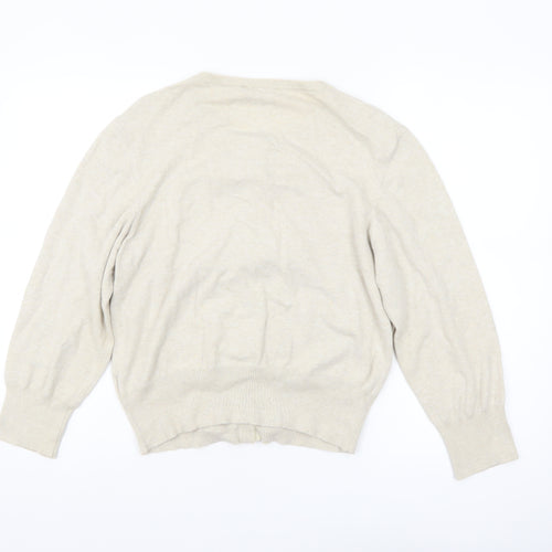ASOS Women’s Beige Embellished Cardigan Size 14 Cotton Knit
