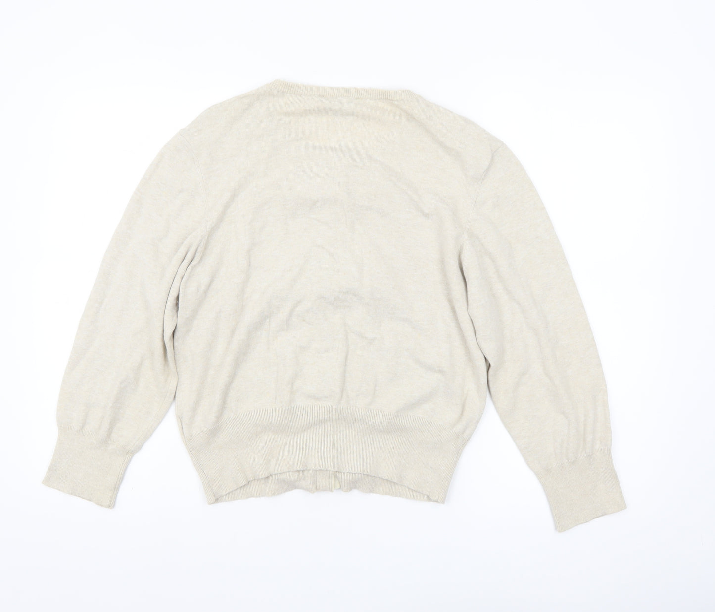 ASOS Women’s Beige Embellished Cardigan Size 14 Cotton Knit