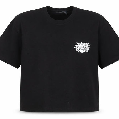 ASOS DESIGN Men's Black Gothic Logo Regular Fit Cotton T-Shirt L