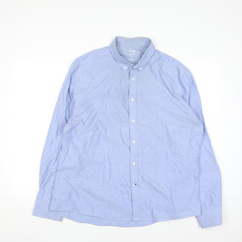 Dunnes Stores Men’s Blue Slim Fit Oxford Long Sleeve Shirt 2XL