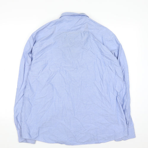 Dunnes Stores Men’s Blue Slim Fit Oxford Long Sleeve Shirt 2XL
