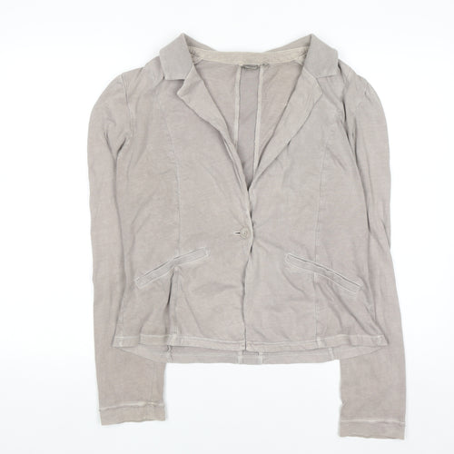 Sandwich Women Beige Cotton Blazer Jacket XL Lightweight Casual