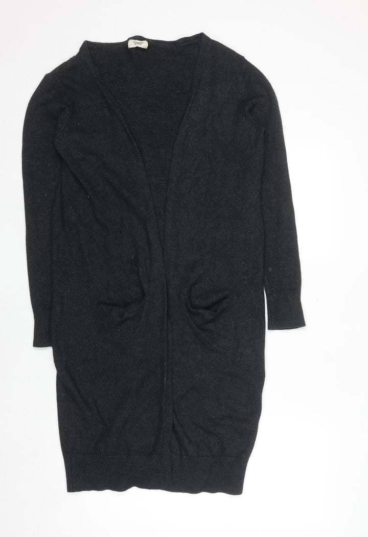 Jacqueline de Yong Women's Black M Long Sleeve Open Knit Cardigan