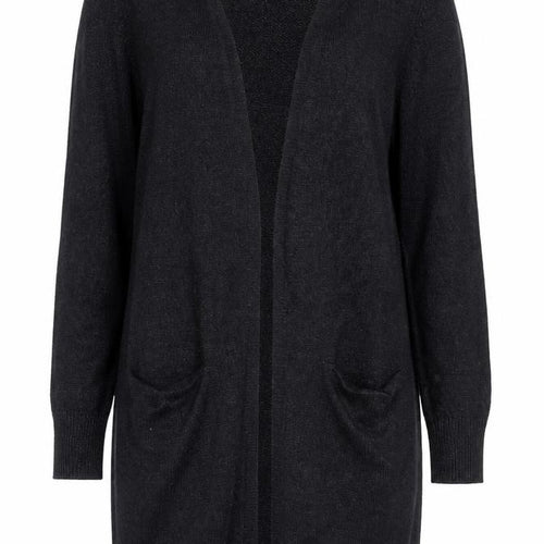 Jacqueline de Yong Women's Black M Long Sleeve Open Knit Cardigan