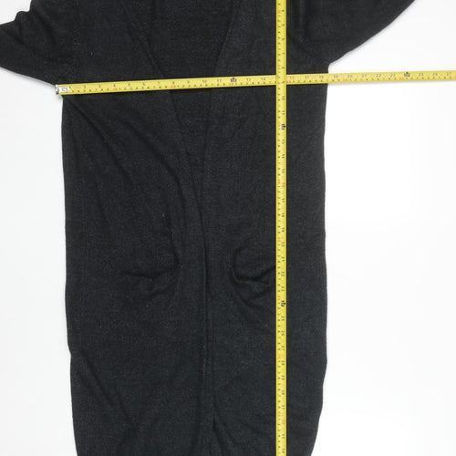 Jacqueline de Yong Women's Black M Long Sleeve Open Knit Cardigan