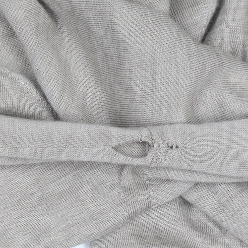 Marks and Spencer Women Beige Merino Wool Crew Neck Jumper Size 16