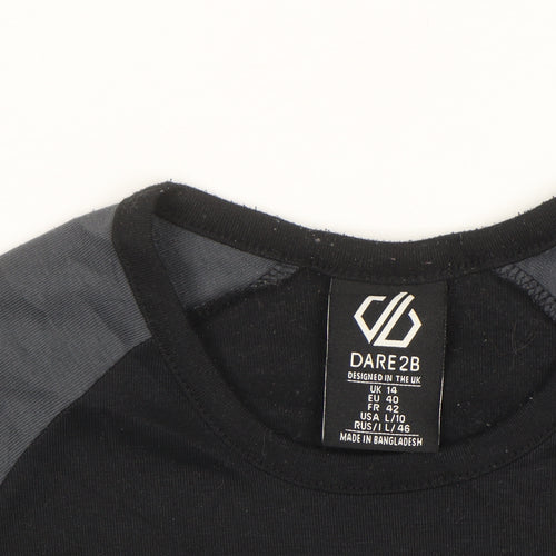 Dare 2B Women's Black Long Sleeve Crew Neck Polyester Top Size 14
