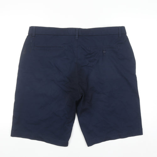 Dunnes Stores Men Blue Chino Shorts 38in Regular Fit Cotton Blend