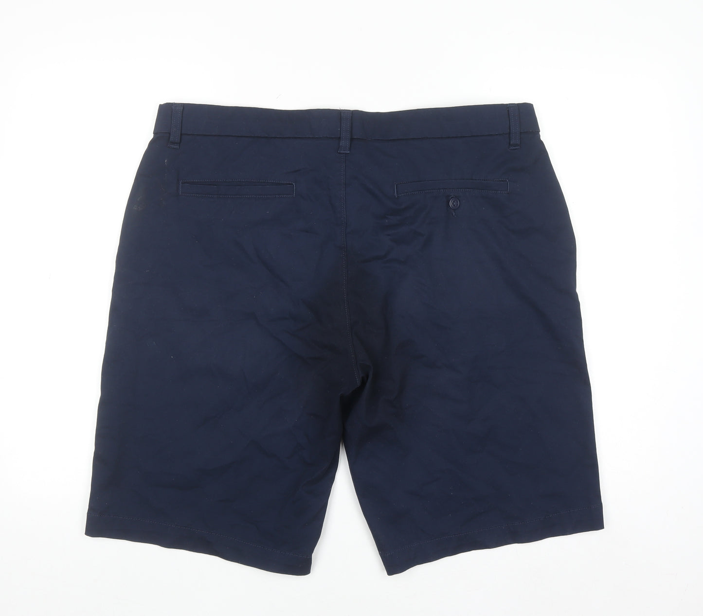 Dunnes Stores Men Blue Chino Shorts 38in Regular Fit Cotton Blend