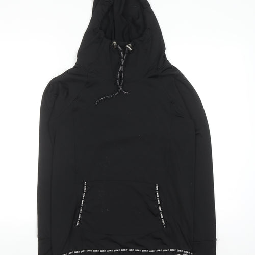 Atmosphere Women Black Size 8 Pullover Hoodie with Pocket