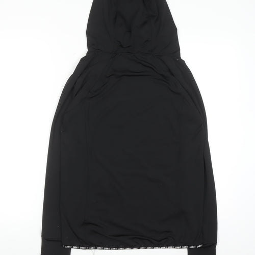 Atmosphere Women Black Size 8 Pullover Hoodie with Pocket