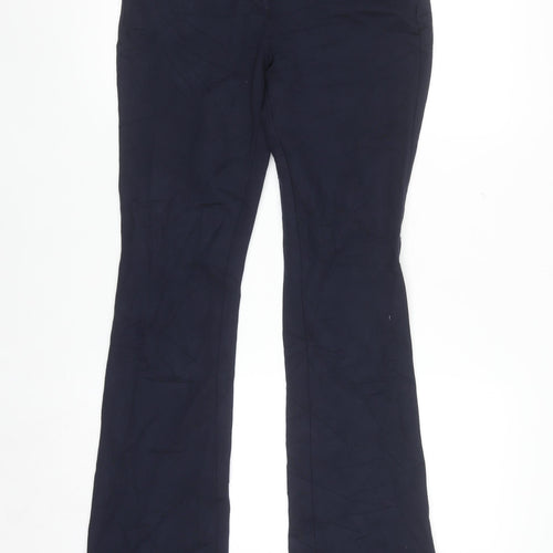 Boden Women's Blue Stretch Straight Leg Work Trousers Size 10