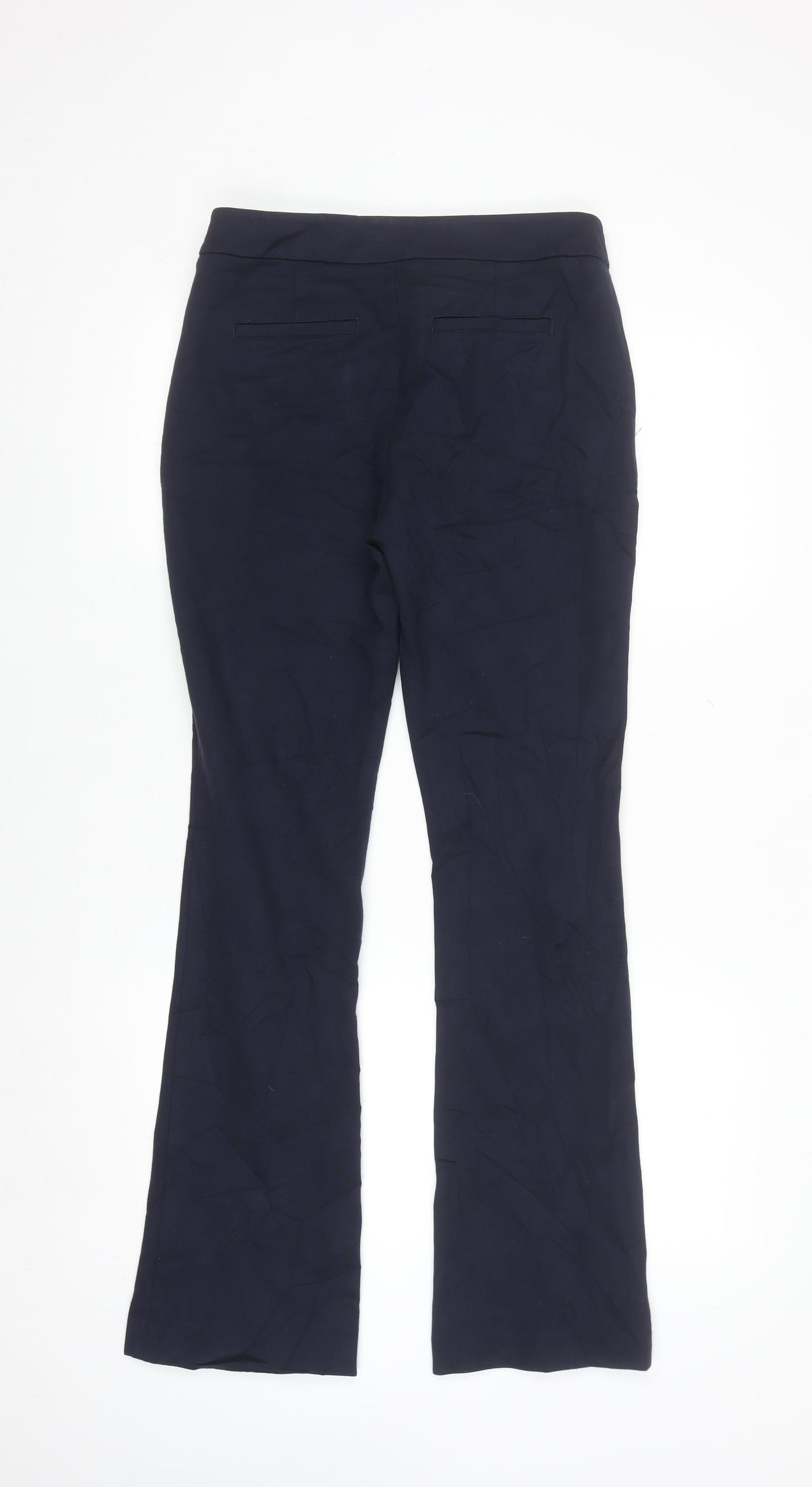 Boden Women's Blue Stretch Straight Leg Work Trousers Size 10