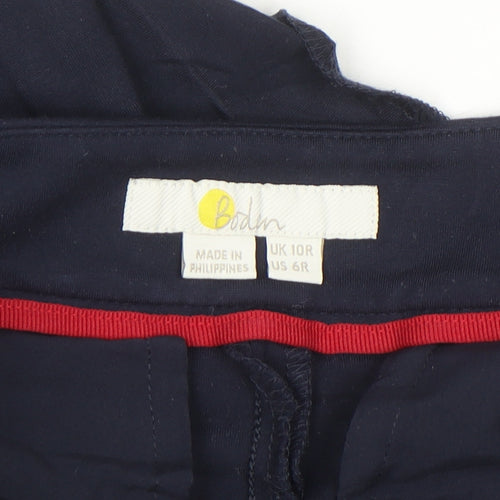 Boden Women's Blue Stretch Straight Leg Work Trousers Size 10