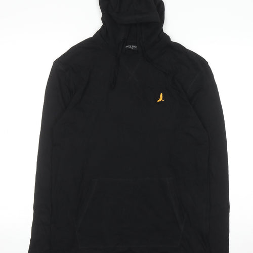 Brave Soul Men's Black Pullover Hoodie M Embroidered Logo Cotton