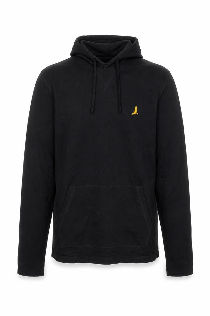 Brave Soul Men's Black Pullover Hoodie M Embroidered Logo Cotton